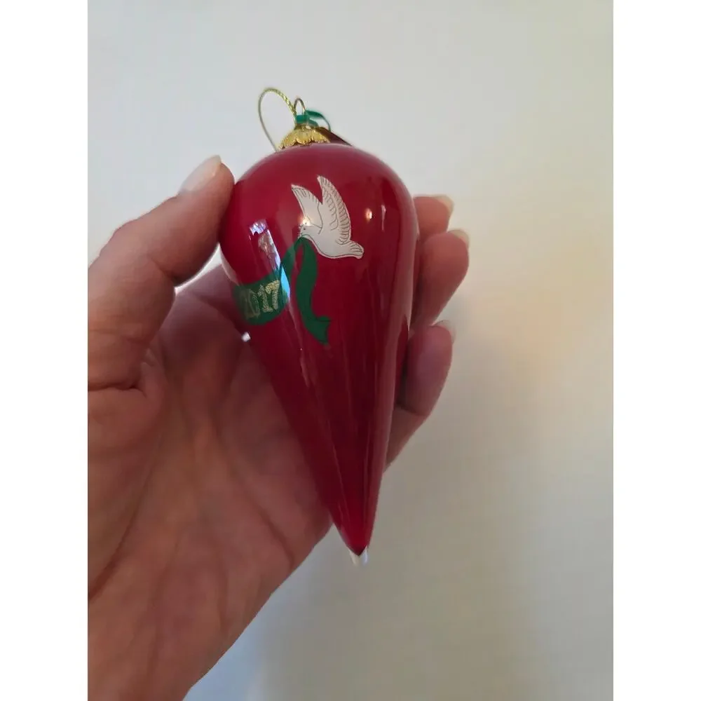 Pier 1 Imports Li Bien 2017 Teardrop Angel Hand Painted Christmas Ornament Box